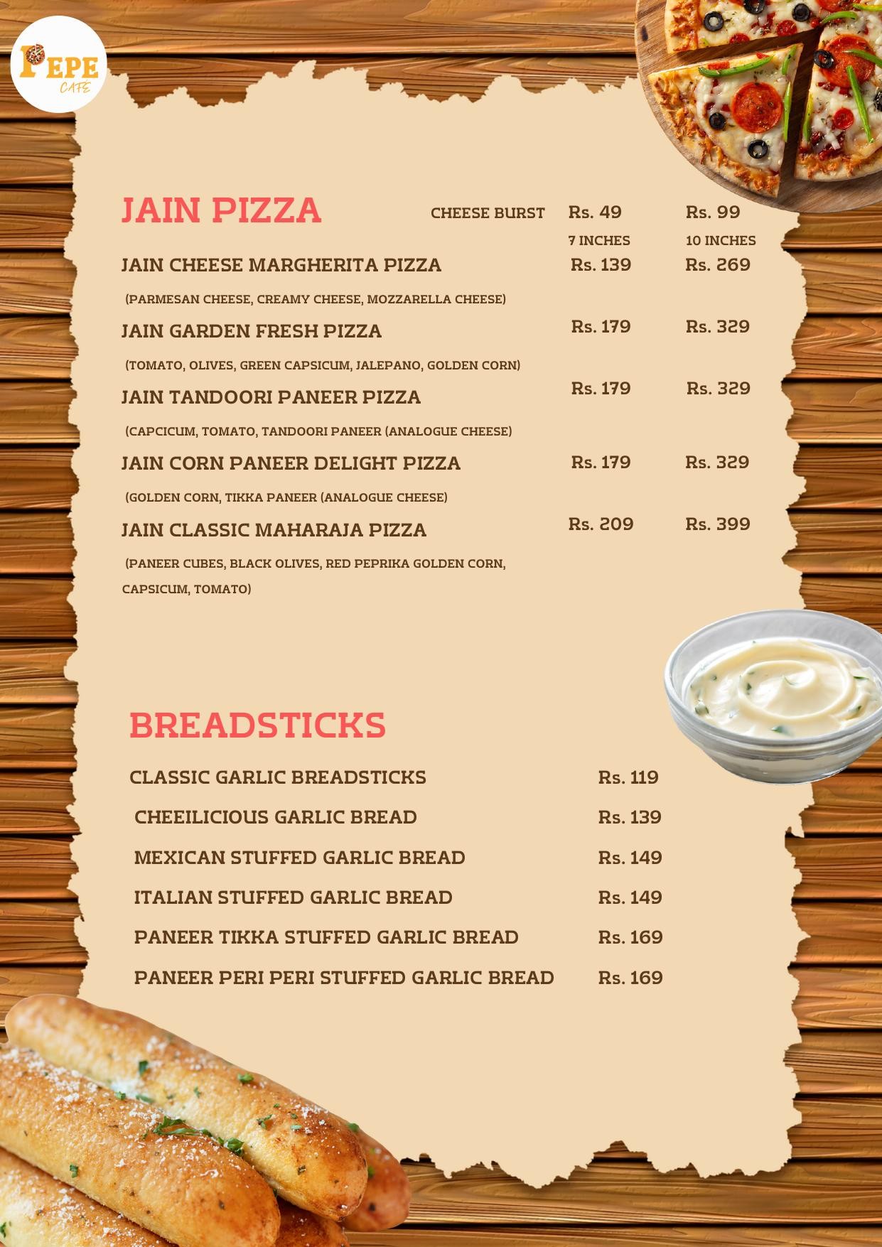 Jain Pizza & Breadsticks