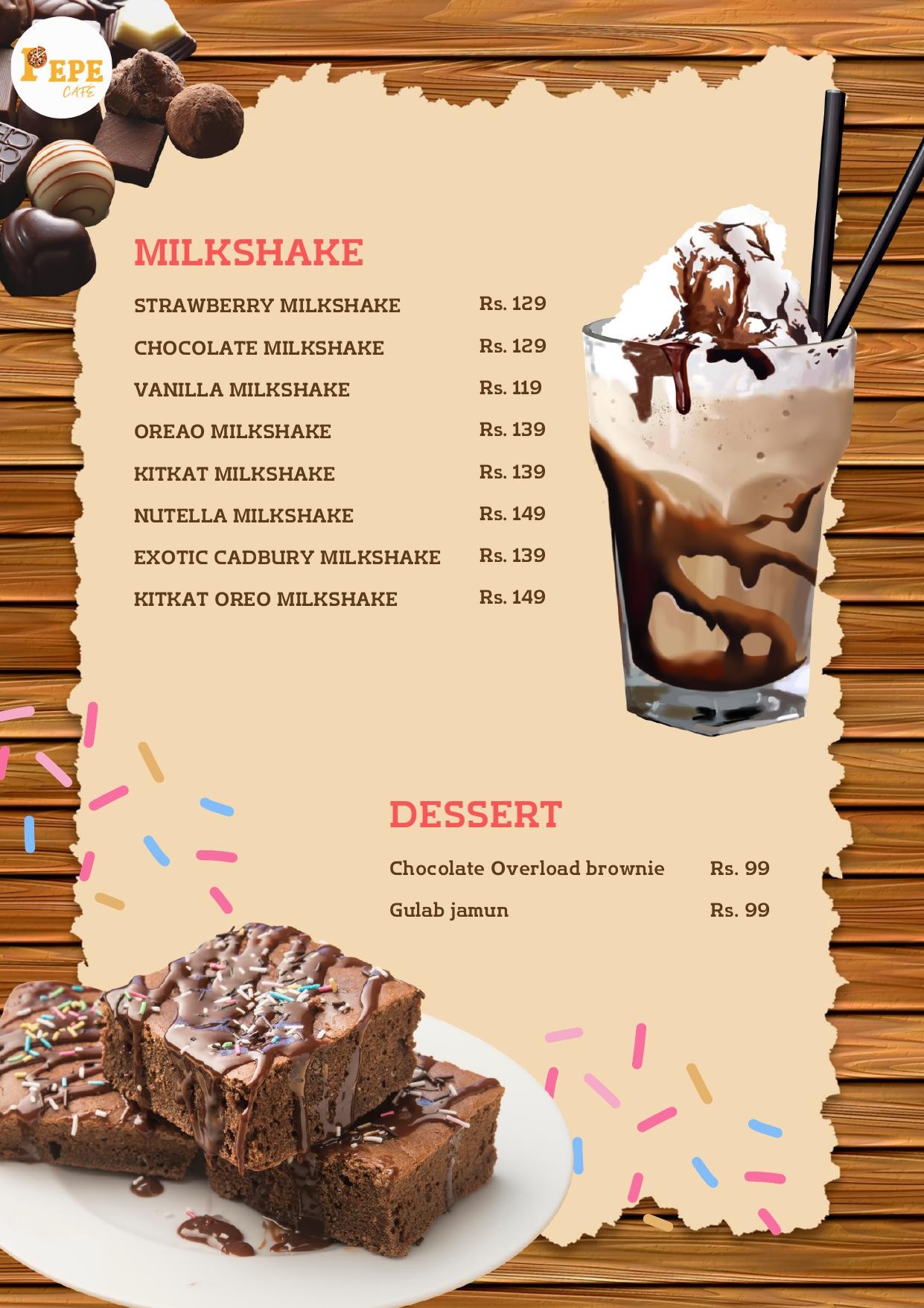 Milkshake & Desserts