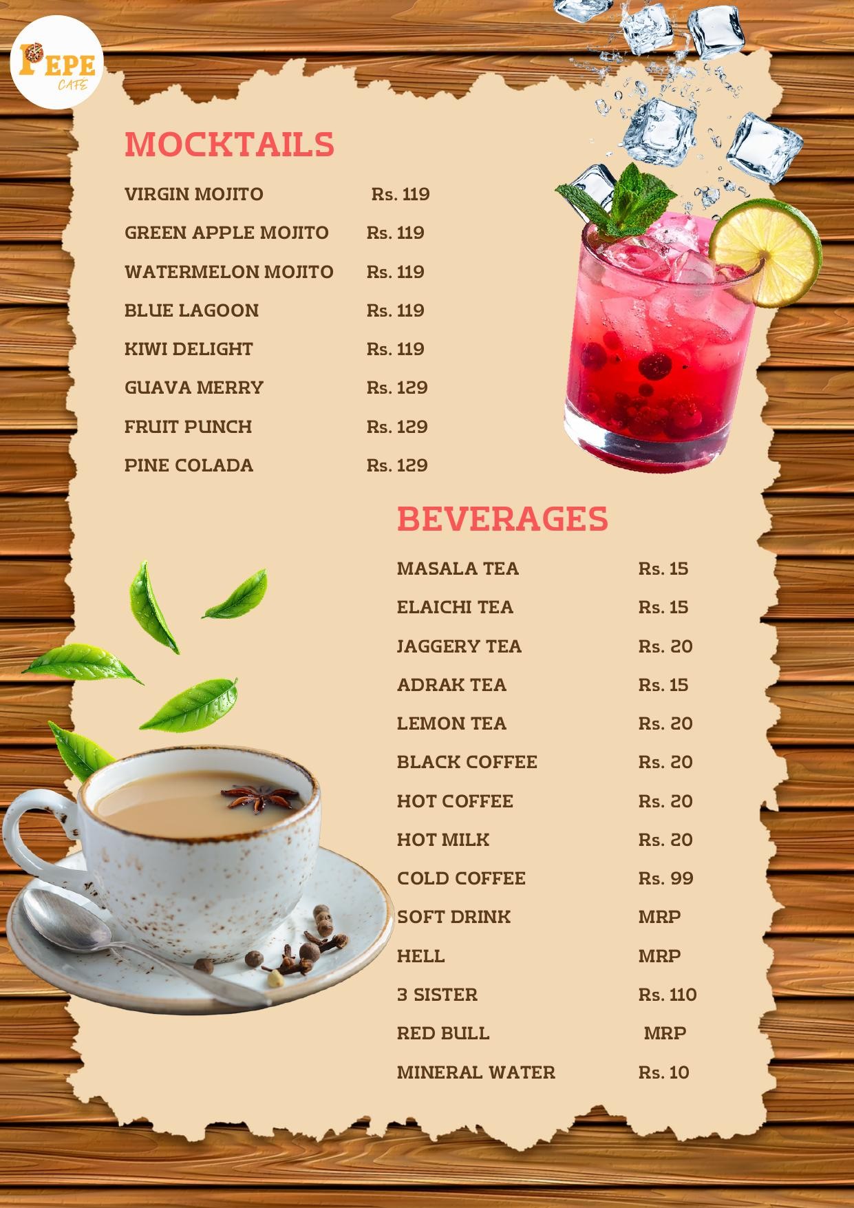 Mocktails & Beverages